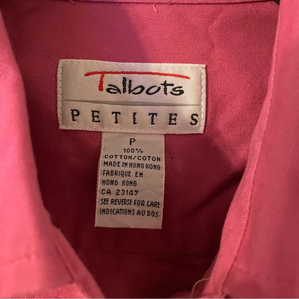 Talbots Pink Button-Up Shirt - Picture 3 of 4